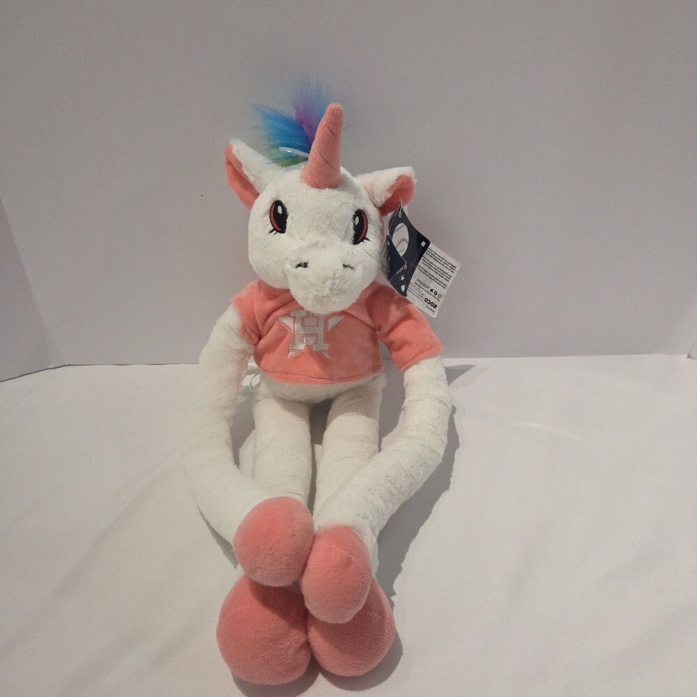 MLB Houston Astros Baseball Rally Unicorn Stuffed Plush Doll 18" Pink FOCO